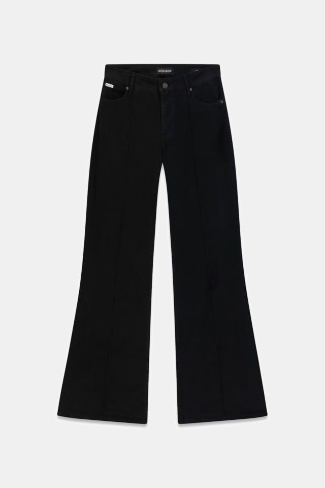 Jeans acampanados de tiro alto
