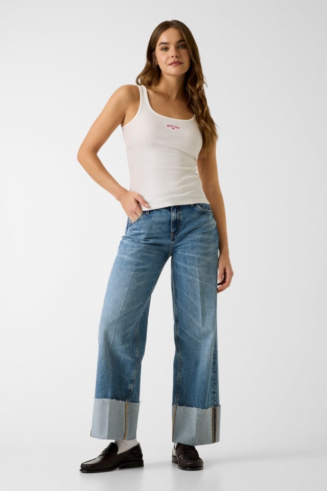 Opgerolde jeans