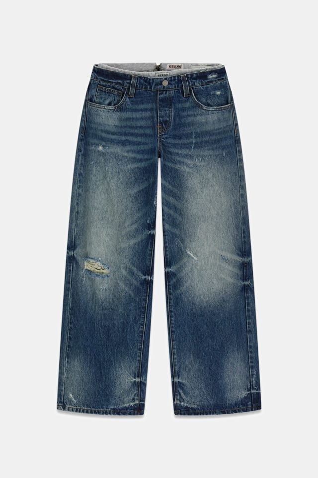 Jeans de tiro bajo de pierna ancha