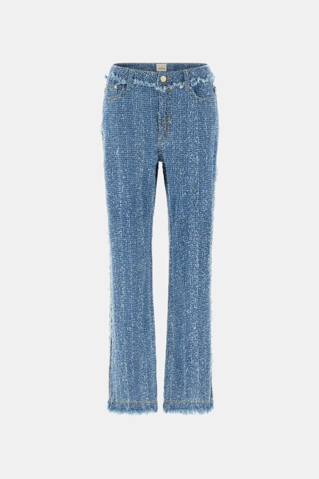 Vaqueros tweed pierna ancha