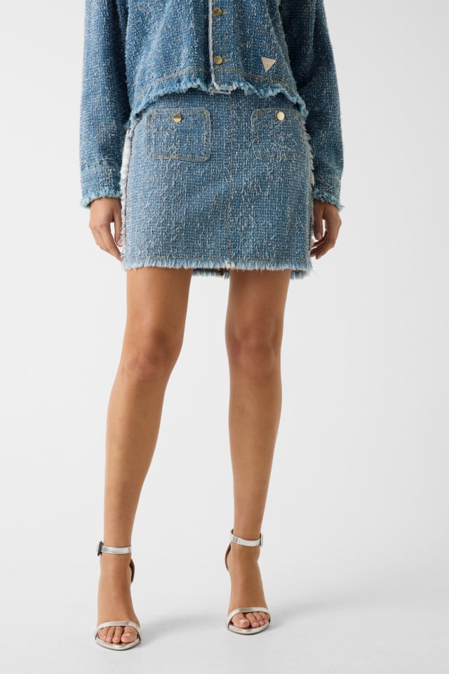 Saia tweed de denim