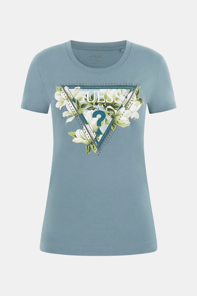 Camiseta com logo de triângulo