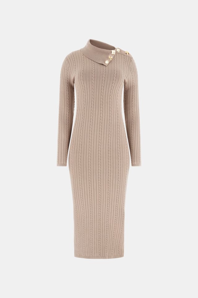 Vestido midi escote asimétrico