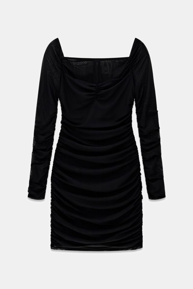 Vestido mini de malla