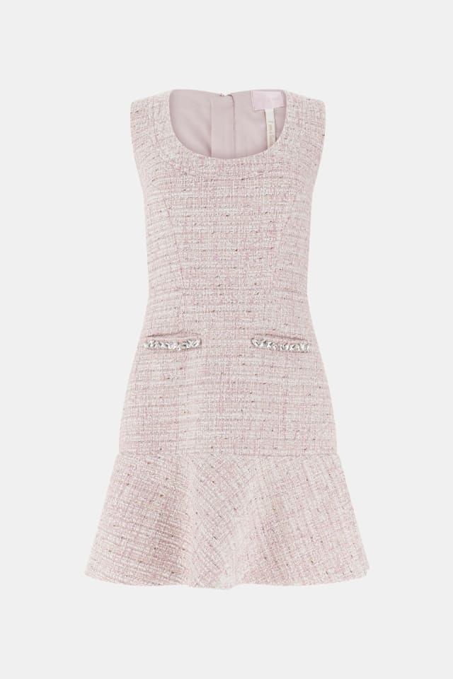 Vestido tweed mezcla de lana
