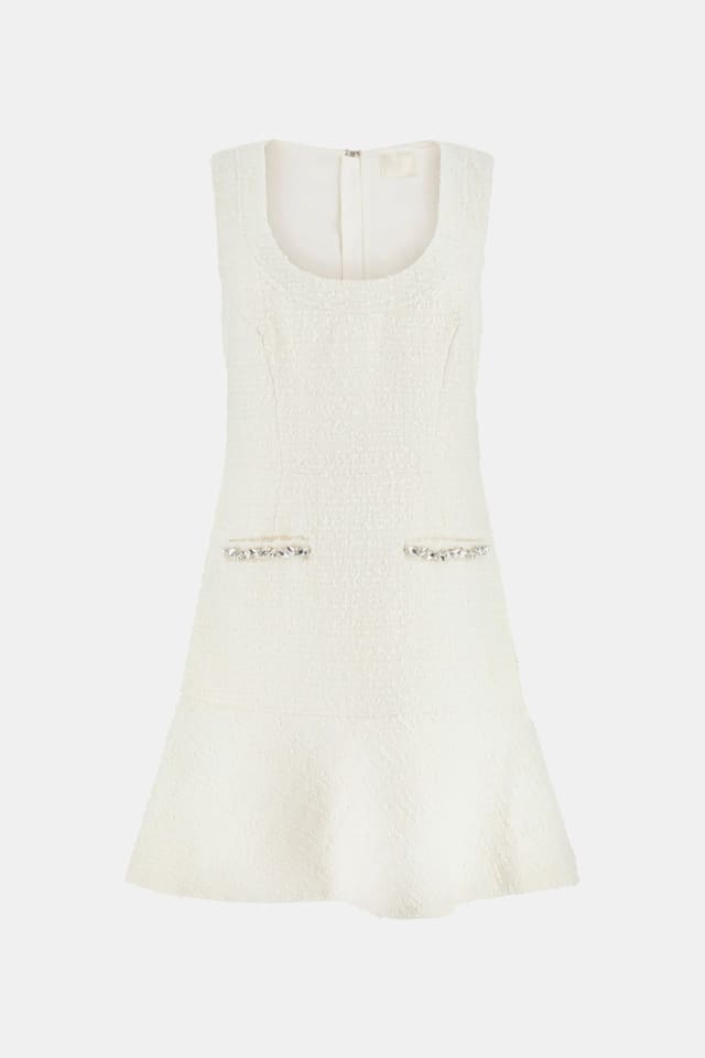 Vestido tweed mezcla de lana