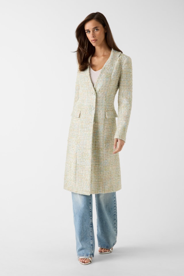 Abrigo largo de tweed