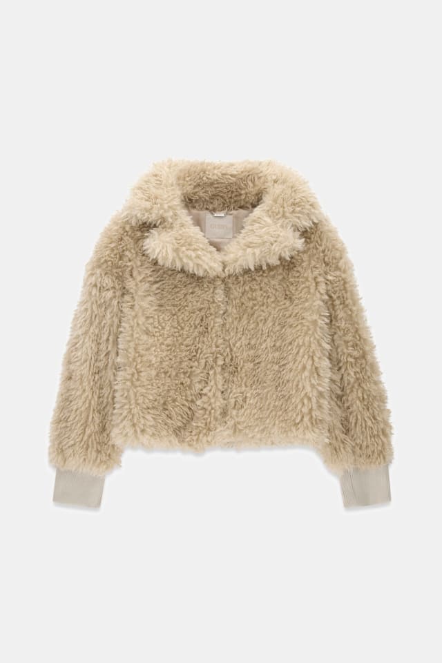 Chaqueta corta de pelo sintético