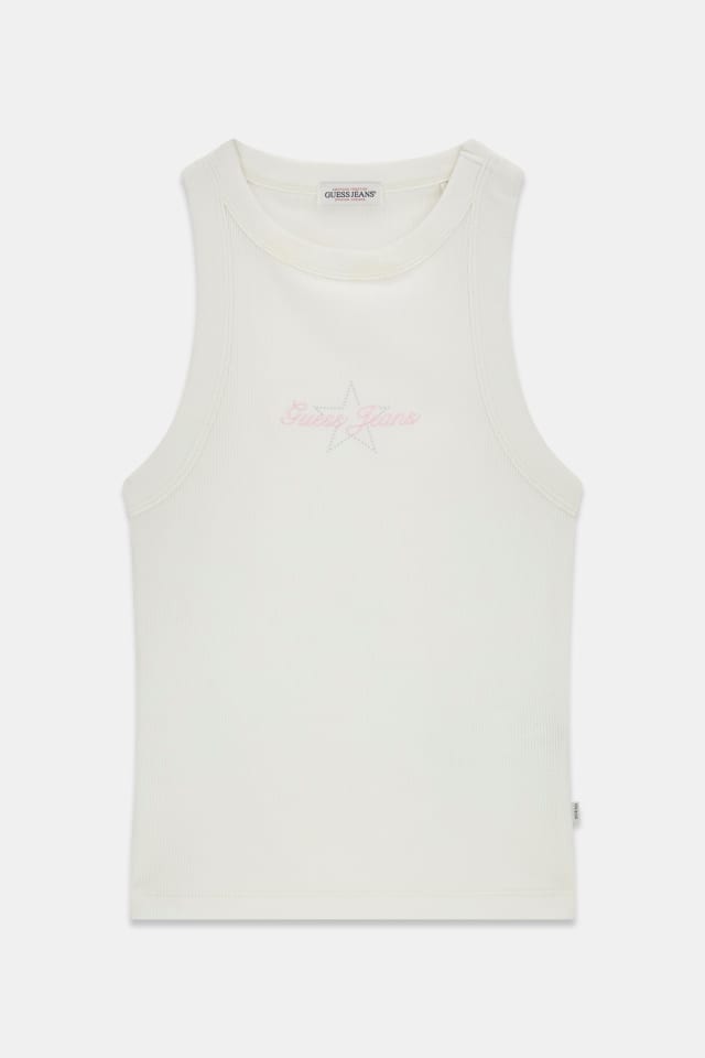 Camiseta sin mangas con logo bordado