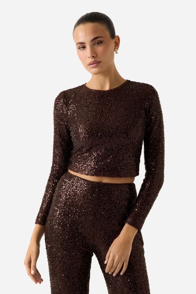 Pailletten cropped top