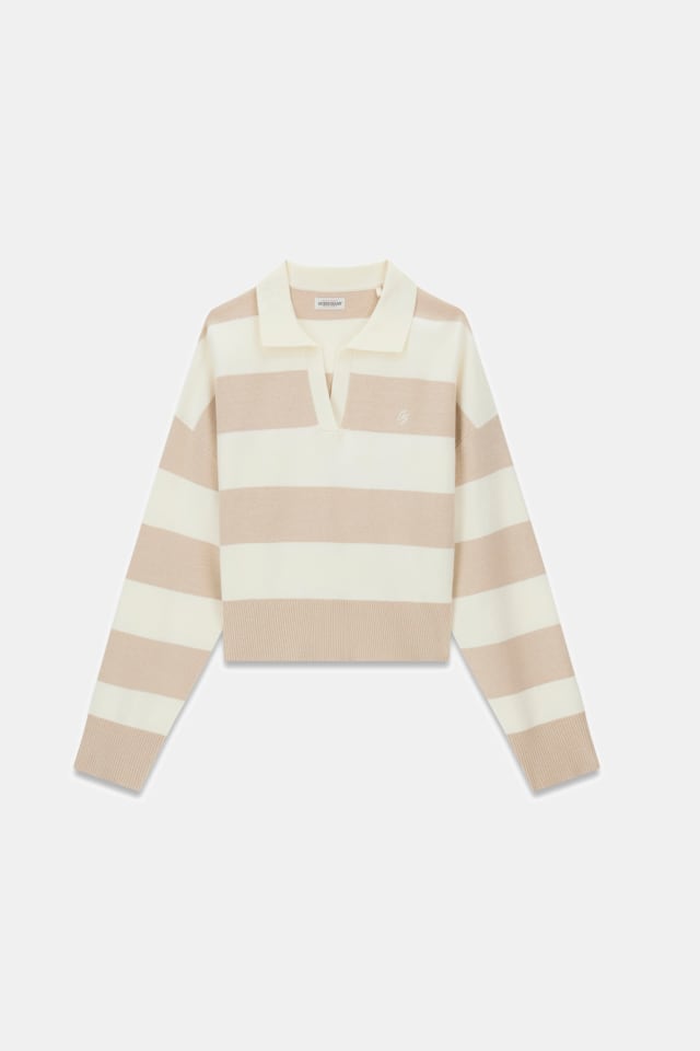 Suéter polo de rayas