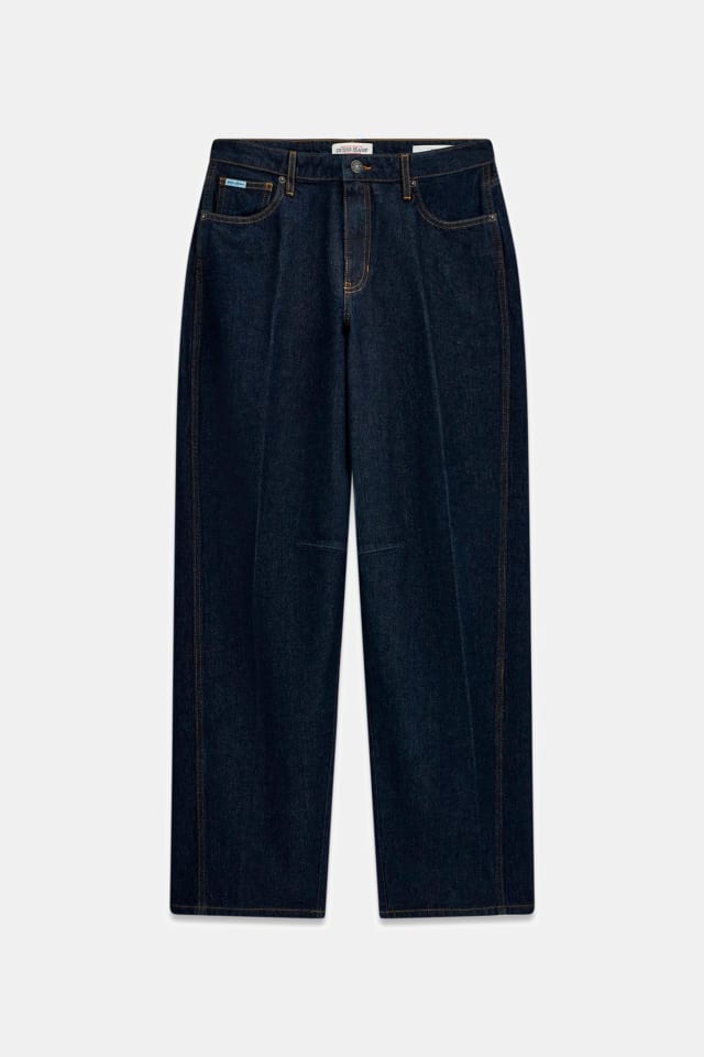 Jeans barrel fit de cintura alta