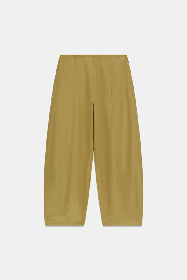 Pantalones barrel fit de lino