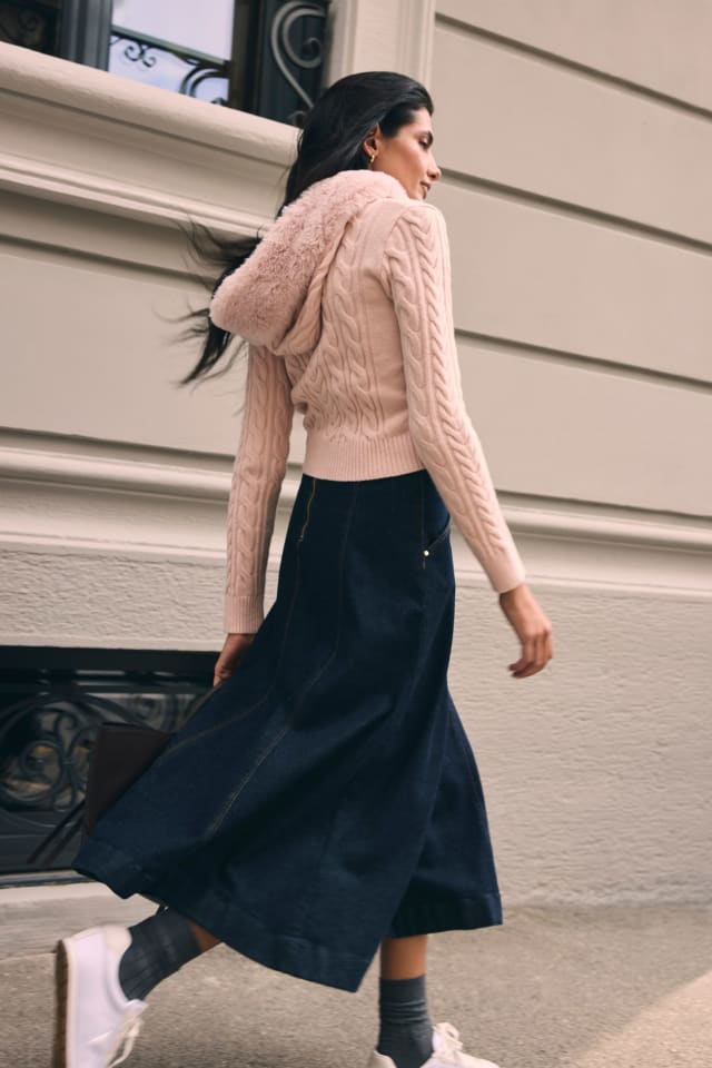Jupe midi en denim