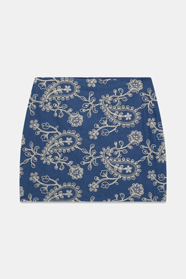 Minifalda bordada