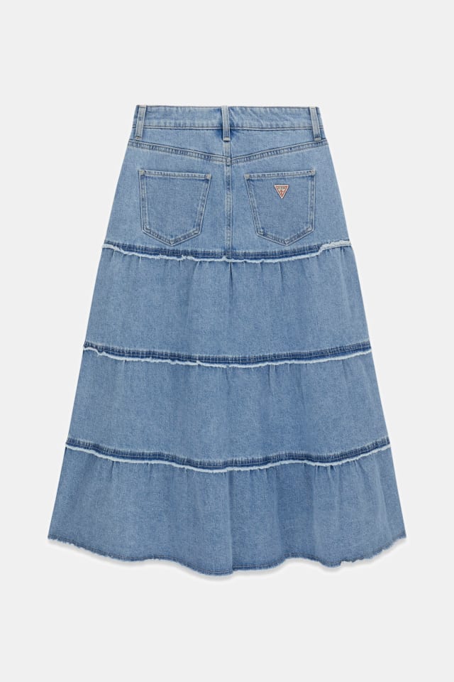 Denim midi etek