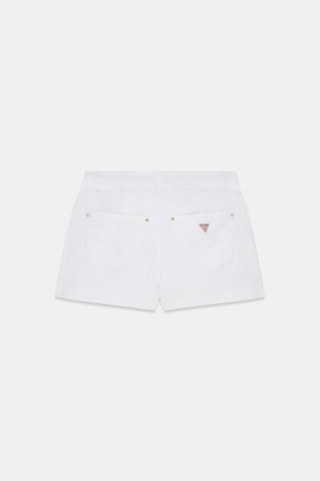 Shorts de denim trenzados
