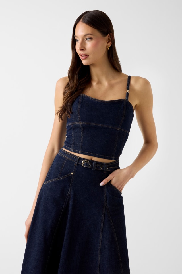 Bustier in denim