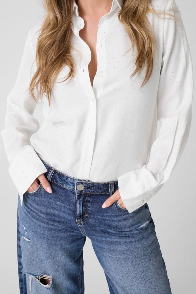 Camicia borchiata