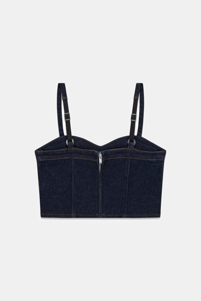 Top bustier de denim