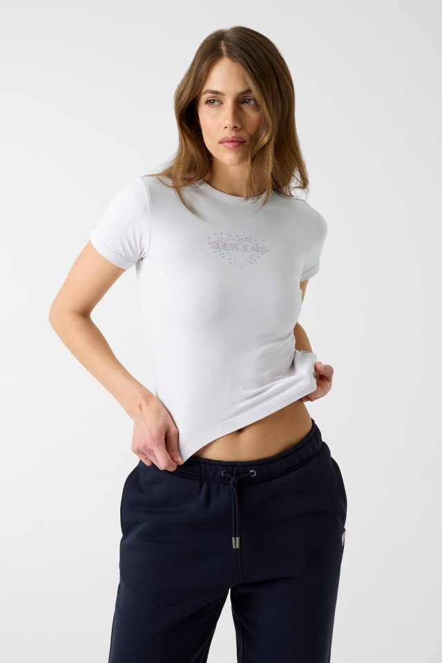 Camiseta con pedrería