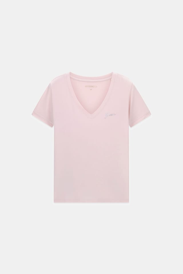 Camiseta con logo de pedrería