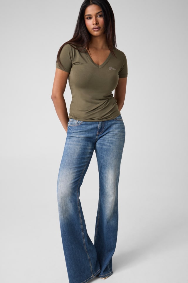 Camiseta con logo de pedrería