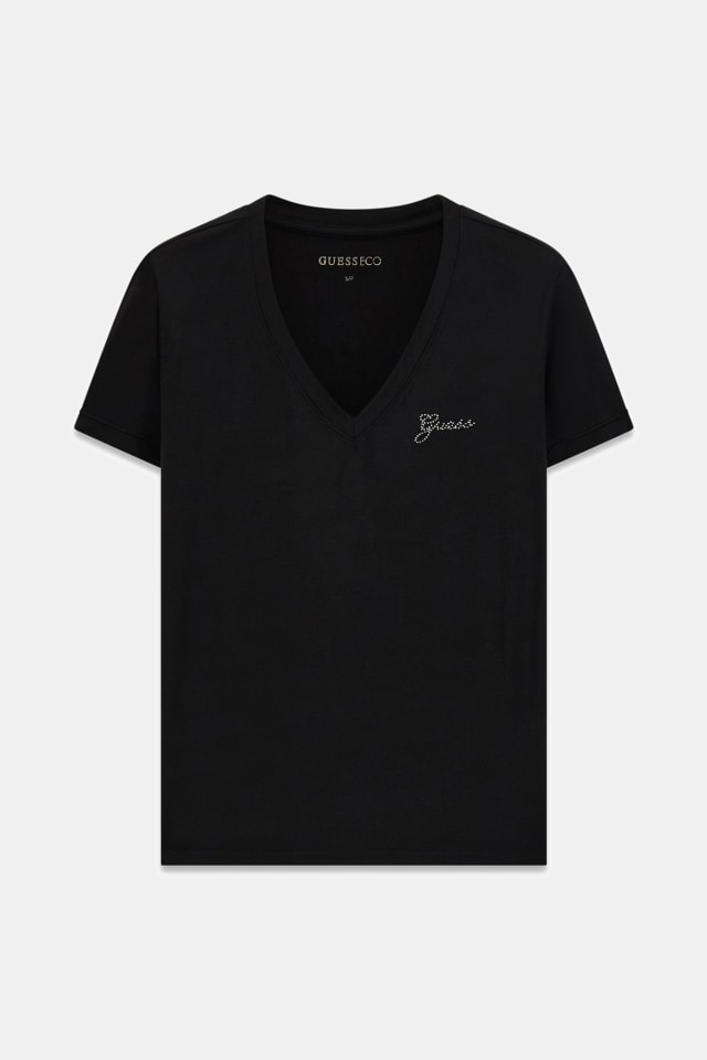 Camiseta con logo de pedrería