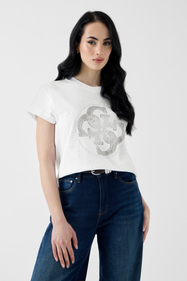  Tricou cu logo și strasuri