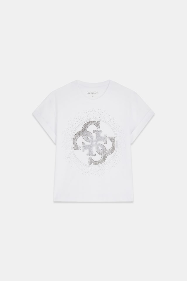 Camiseta con logo de pedrería