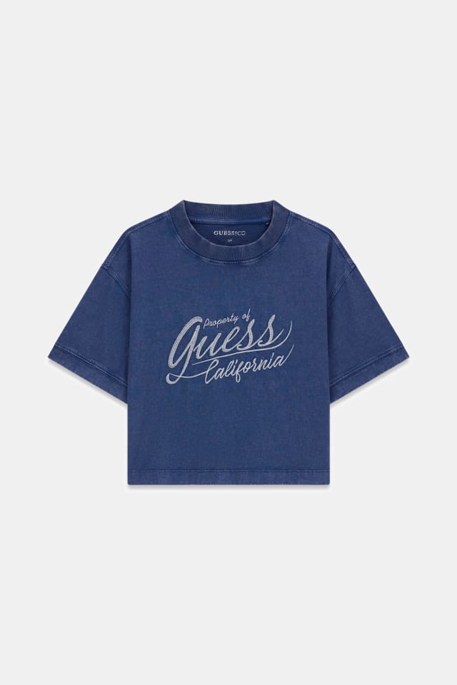 Camiseta con logo bordado