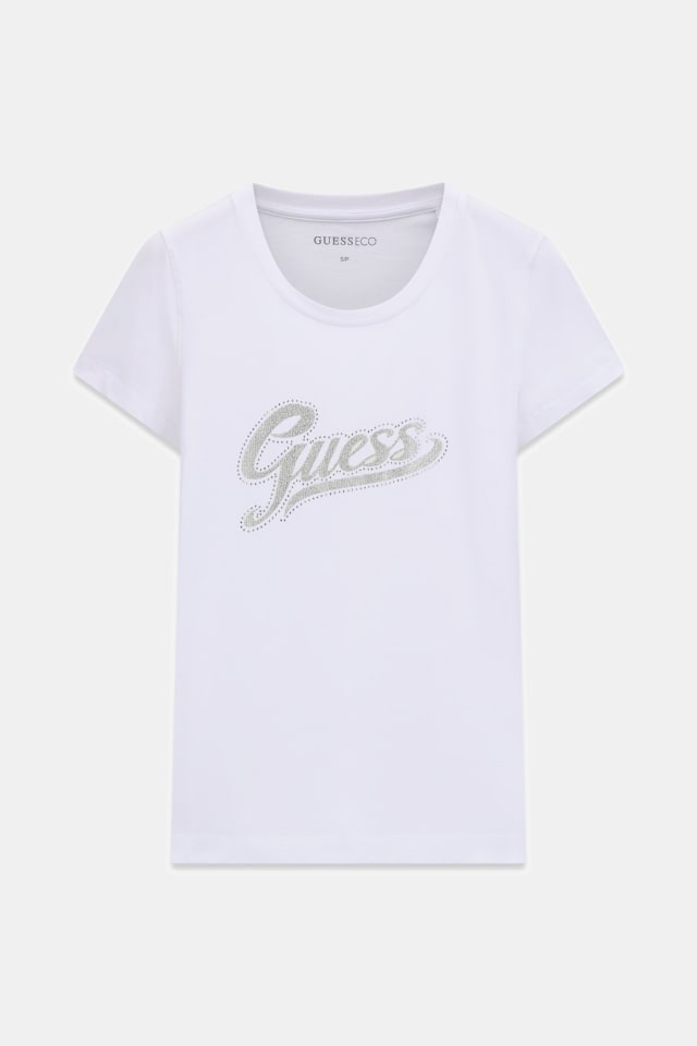 Camiseta con logo glitter
