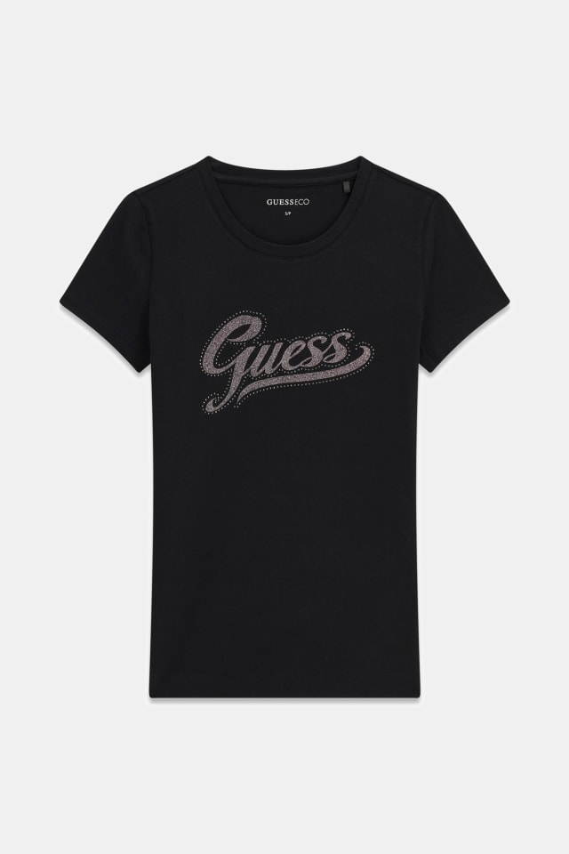 Camiseta con logo glitter