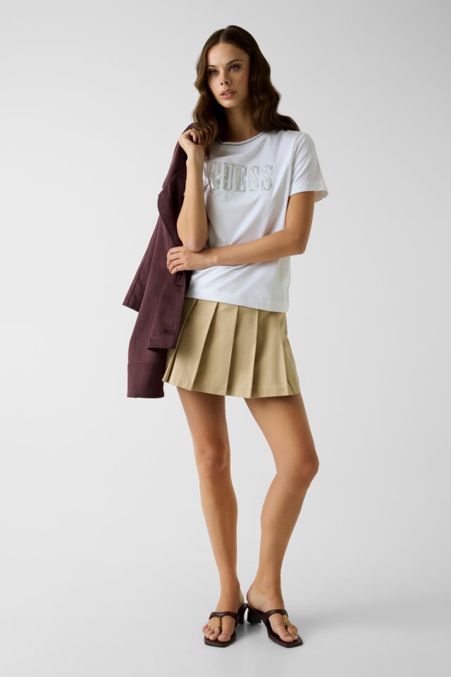 T-Shirt mit Pailletten-Logo