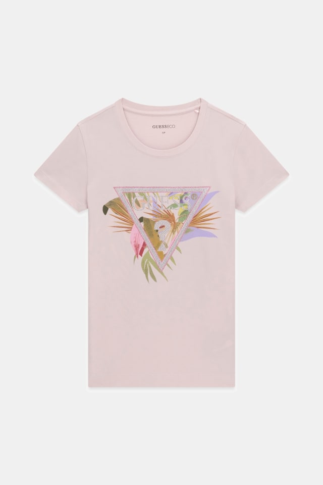 Camiseta con logo de pedrería