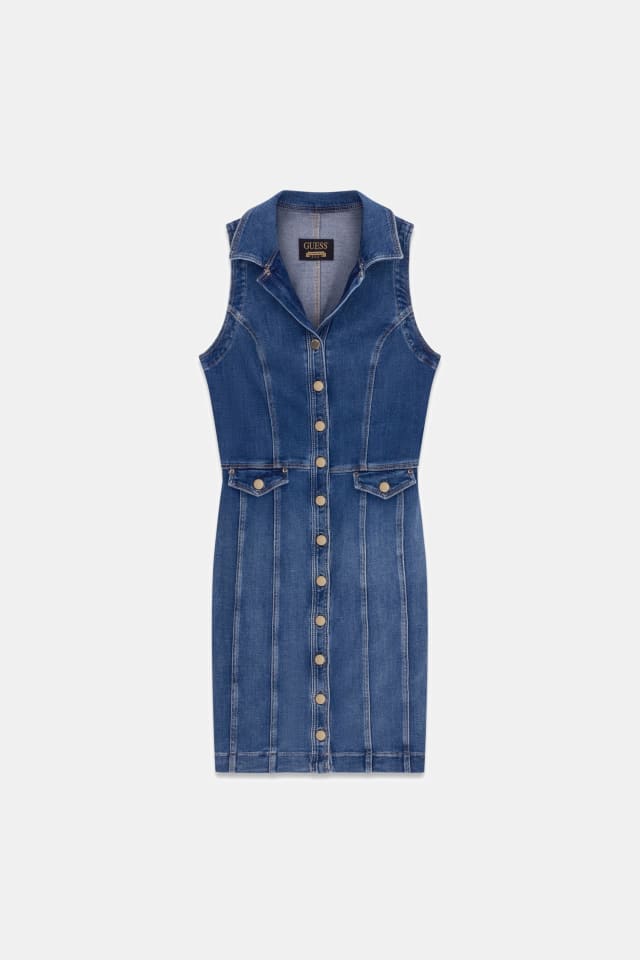 Denim midi dress