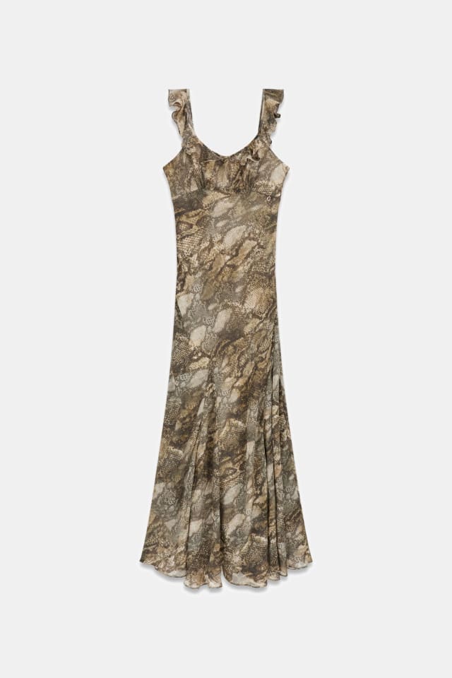 Longo estampado dress