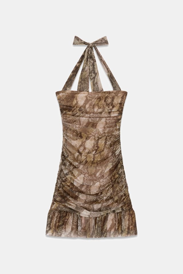 Mini drapeado dress