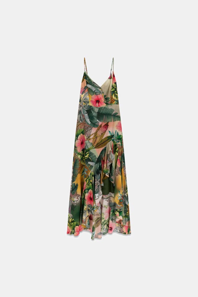 Maxi con estampado floral dress