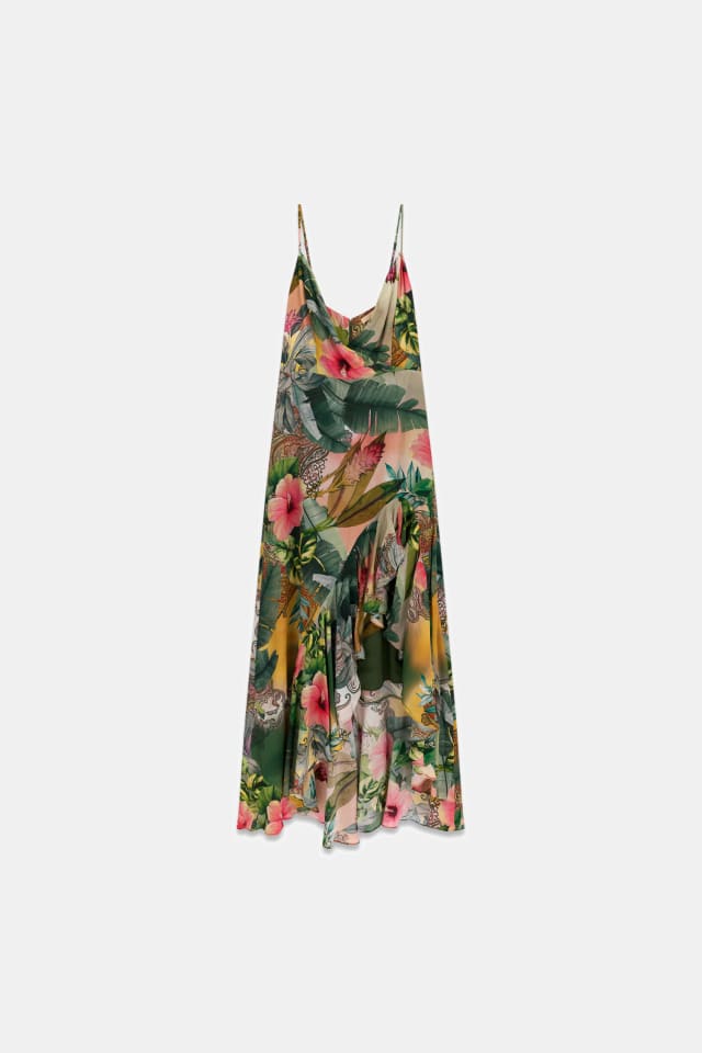 Maxi con estampado floral dress