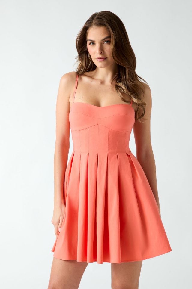 Mini plisado dress