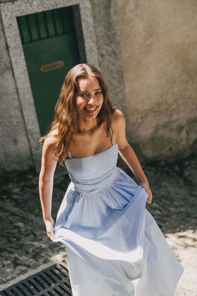 Vestido Largo a Rayas