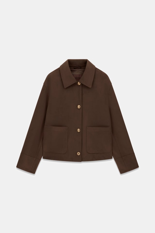 Chaqueta de ante sintético