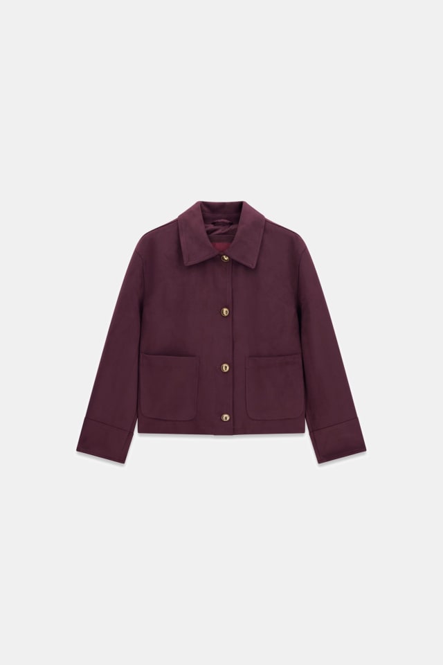 Chaqueta de ante sintético