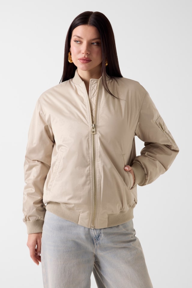 Chaqueta bomber con logo