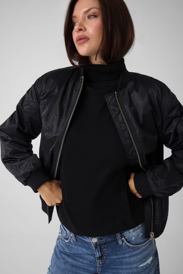 Chaqueta bomber con logo