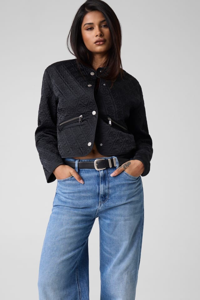 Chaqueta acolchada con logo