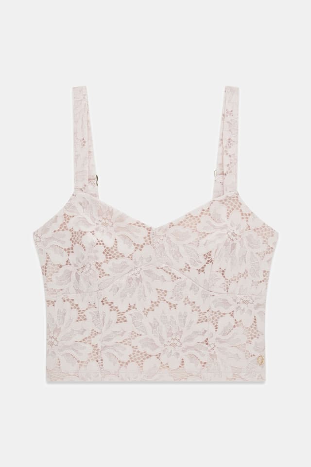 Top cropped de renda
