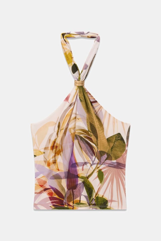 Top halter estampado