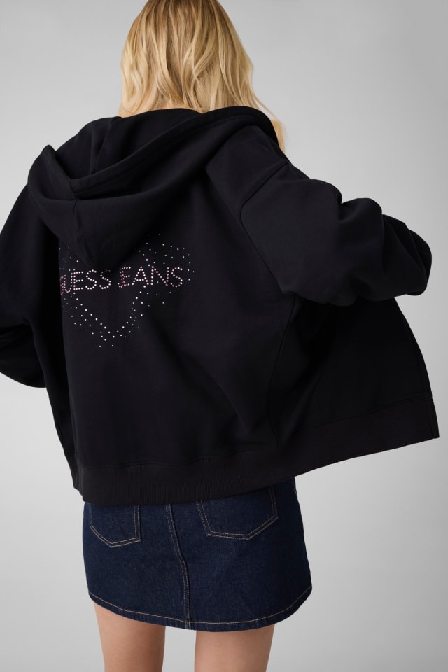 Sweatshirt mit Strasssteinen